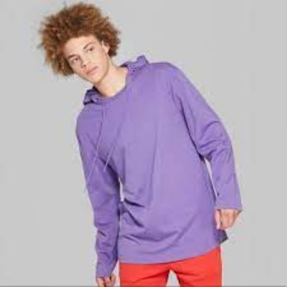 NWT ORIGINAL USE BOXY MOUNTAIN PURPLE LONG SLEEVE HOODED SHIRT SMALL - Picture 3 of 11